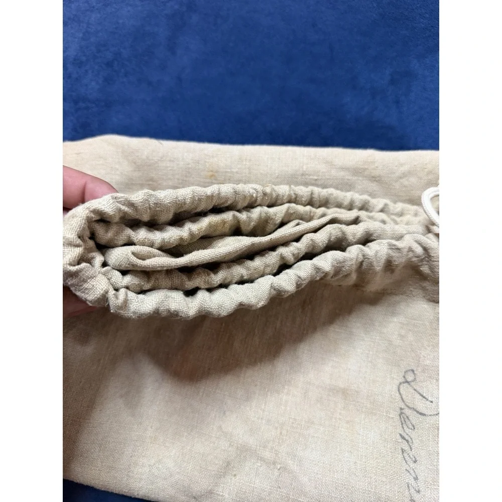 Vintage 1960s Blank Cloth Canvas Seed Sack Bag Drawstring 35x24